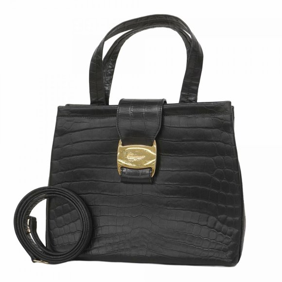 Salvatore Ferragamo Vara Leather Handbag in Black for Women - Picture 1 of 14